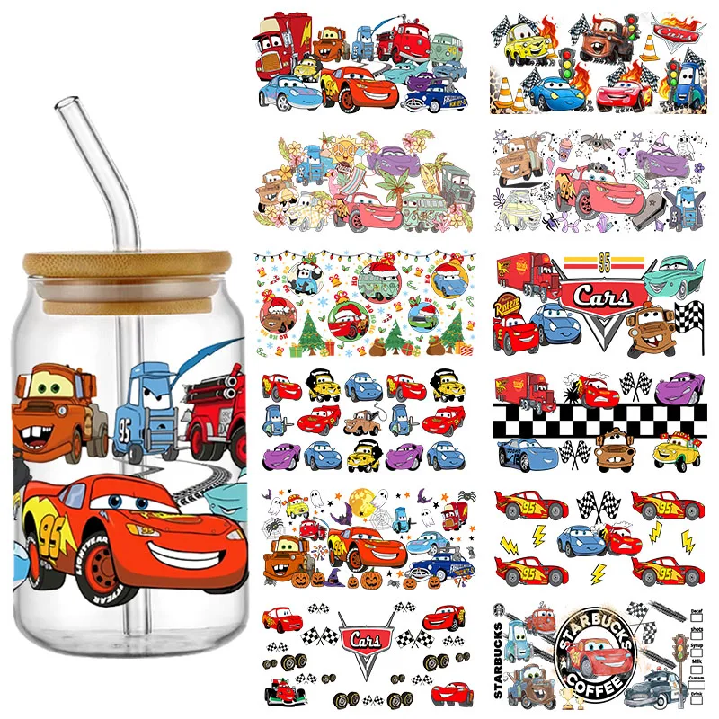 

Disney Cartoon Cars Pattern UV DTF Transfer Sticker Waterproof Transfers Decals For 16oz Glass Cup Wrap Stickers