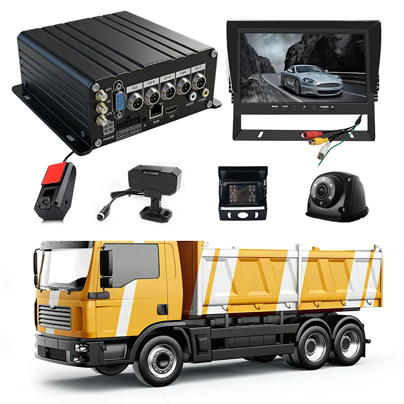 Seemetech DC8-36V  4ch Hard Disk MDVR  AHD 1080P  Mobile DVR with 4G WiFi GPS Fuel Level Sensor Optional  for Truck Fleet Manage