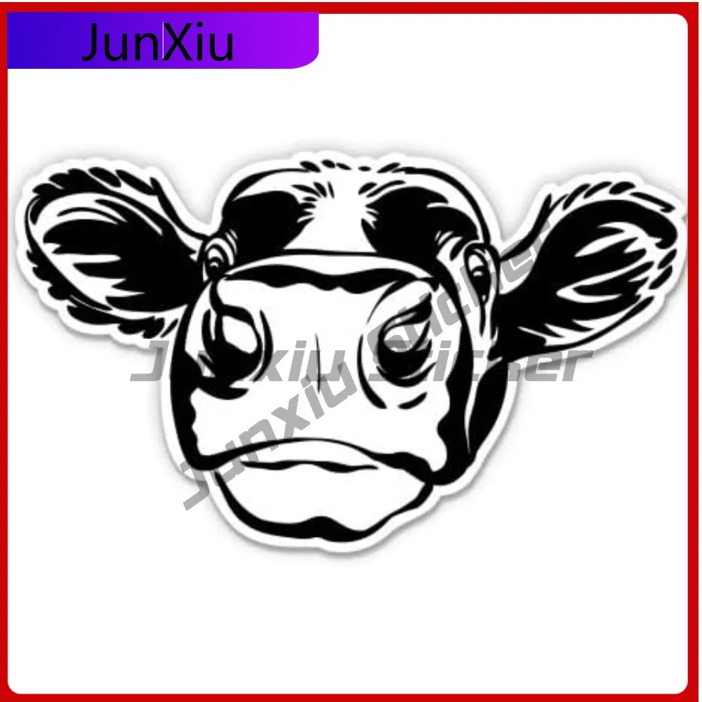 

Cow Black and Trendy Premium Fade Resistant Classic Motorcycle Decal Decoration Waterproof Vinyl Car Laptop Window Bumper