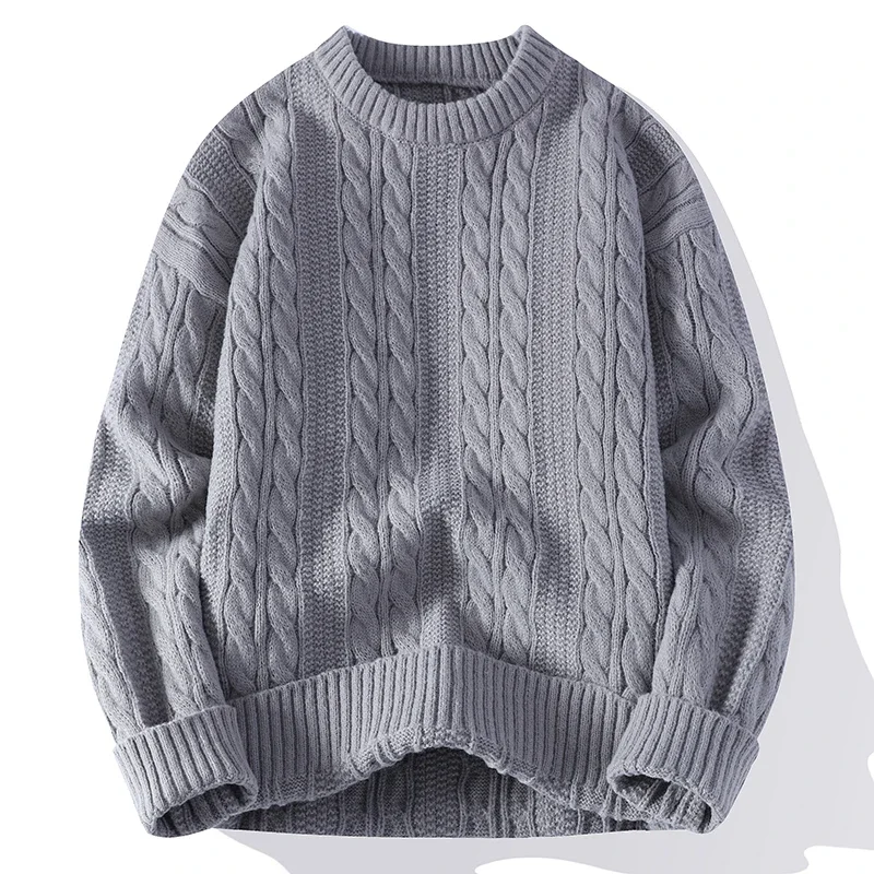 

Men loose and comfortable sweater 2024 Thick Warm wool pullovers Autumn/Winter Men's Fashion Casual Sweaters Knittwear youth