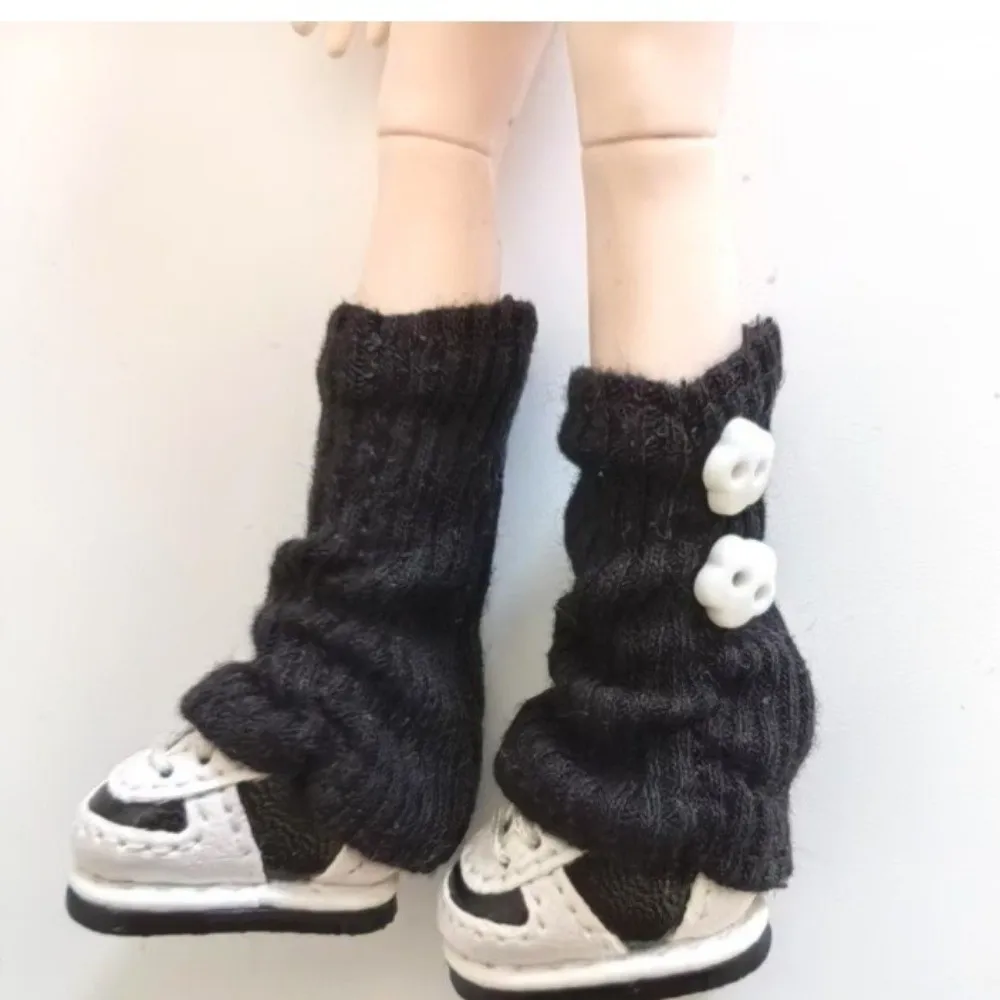 Princess Multi Colors OB11 Socks Mini Pile Up Yarn Knitted BJD Socks Stacking Socks Lolita Style Knitted Socks Sailor Uniform