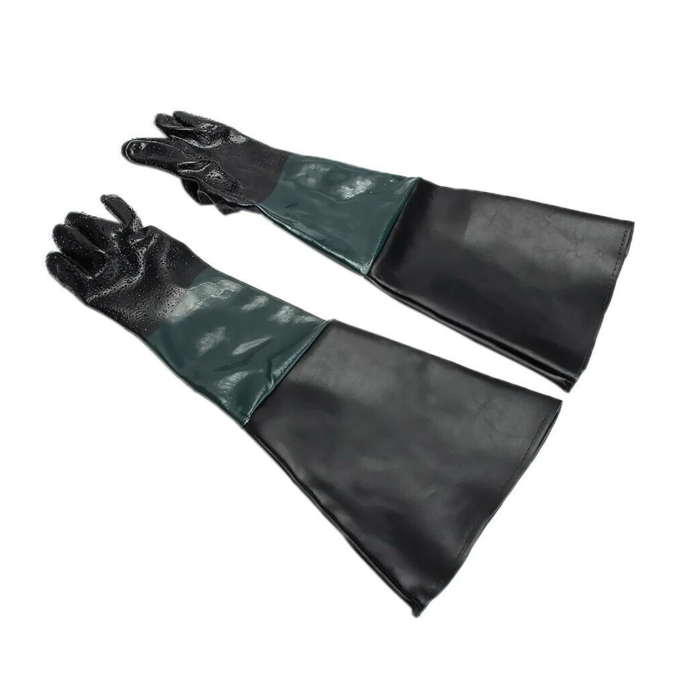 1pcs Sandblasting Gloves  23.6×11.8 Inch Work Gloves  For Sandblaster Sand Blast Cabinet PVC Sand Blasting Gloves  Safety Gloves