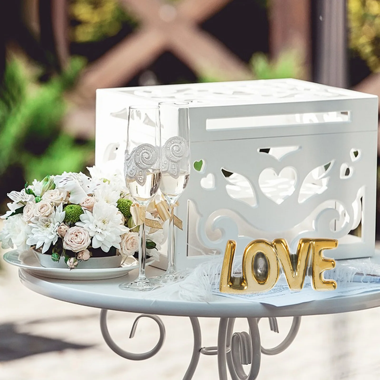 

Stable Ceramic Love Sign Decor Mini Letter Ornament for Home Room Wedding Desktop Tabletop Decoration Desktop Love Sign
