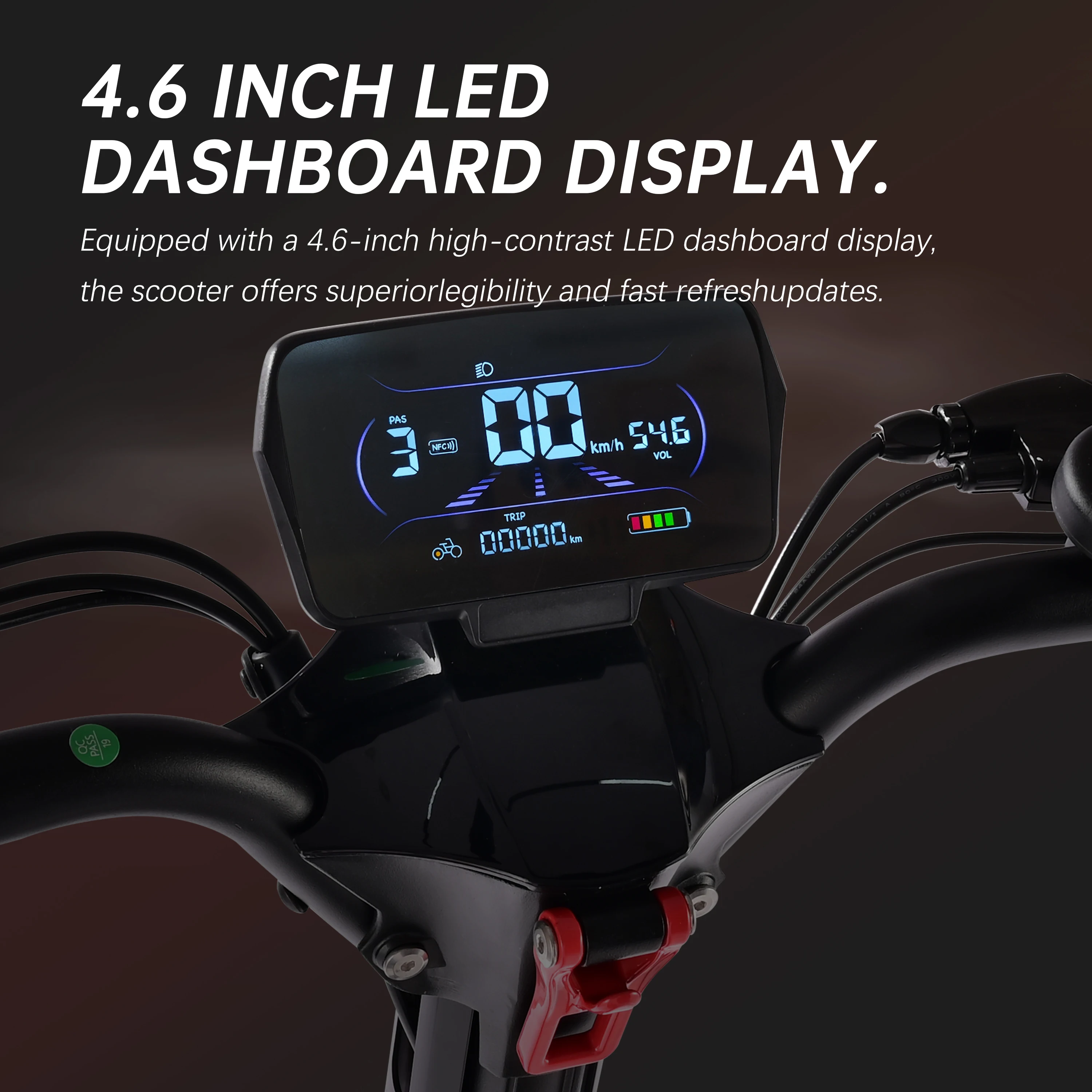 ZWHEEL GT1-Lite Dual Motors Electric Scooter Max Power 4000W Max Speed 42MPH Max Range 50 Miles 1300Wh Battery 4 Usage Modes All-wheel Drive 10''Off-Road Tires APP Bluetooth Unlocking Anti-theft Prote image 5