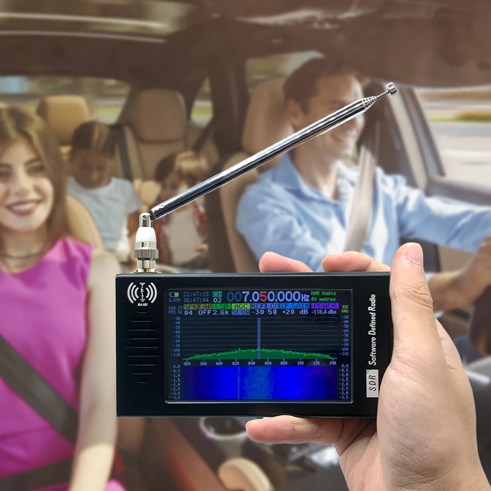 Ricevitore radio DSP SDR Ricevitore radio a onde corte Ricaricabile radio AM FM DSP a onde corte con jack per antenna per cuffie per l'escursionismo