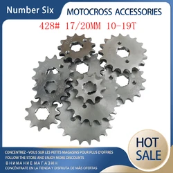 428# Chain 7/20MM 10T 11T 12T 13T 14T 15T 16T 17T 18T 19T Teeth Front Engine Sprocket For 50cc to 125cc Dirt Bike ATV