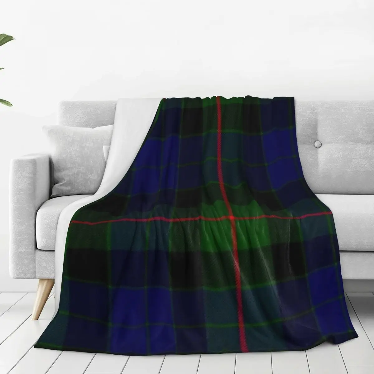 Clan Gunn Tartan Blankets Flannel Breathable Throw Blankets Sofa Throw Blanket For Home Bedroom Travel Throws Bedspread Quilt