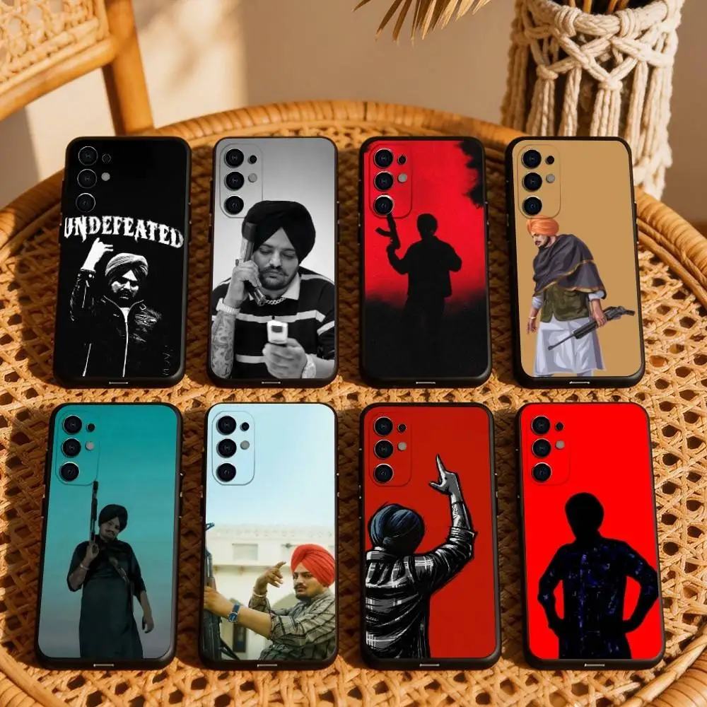 RAPPER S-Sidhu M-Mooses Wala Phone Case Black Silicone Soft For Samsung S25,S24,S21,S22,S23,S30,Ultra,S20,Plus,Fe,Lite