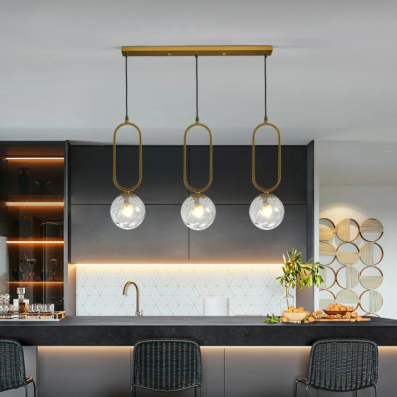 

Минималистичный подвесной светильник из скандинавского стекла, современный светодиодный ретро сферический подвесной светильник, ресторан, барная стойка, спальня, прикроватная атмосфера