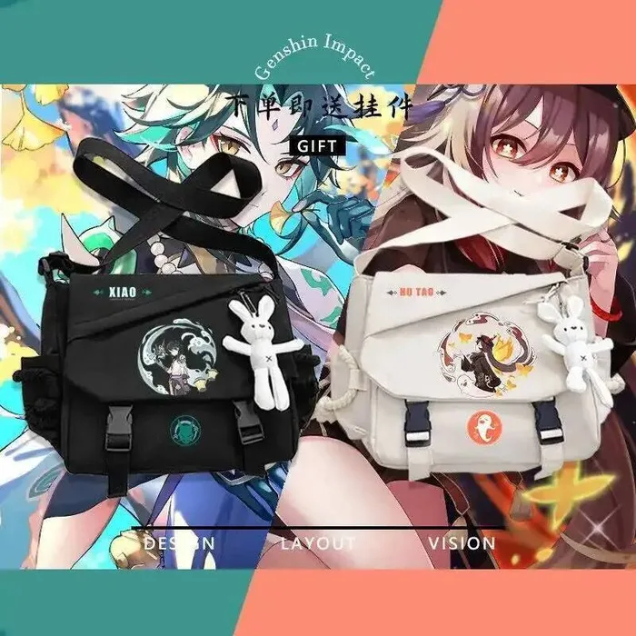 

Игра GS IMPACT Косплей Alhaitham Nilou Collei Tartaglia Xiao нейлоновая ткань мультфильм кампус студенческая сумка подарки аниме игра