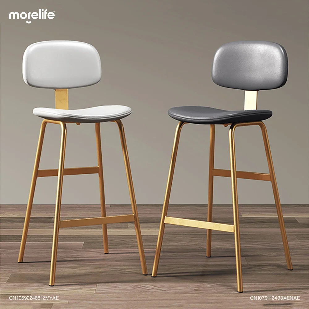 New Nordic Bar Chairs Modern Simple Light Luxury Counter Stools Leisure Creative Cafe Iron Art Bar Stool Checkout La Chaise