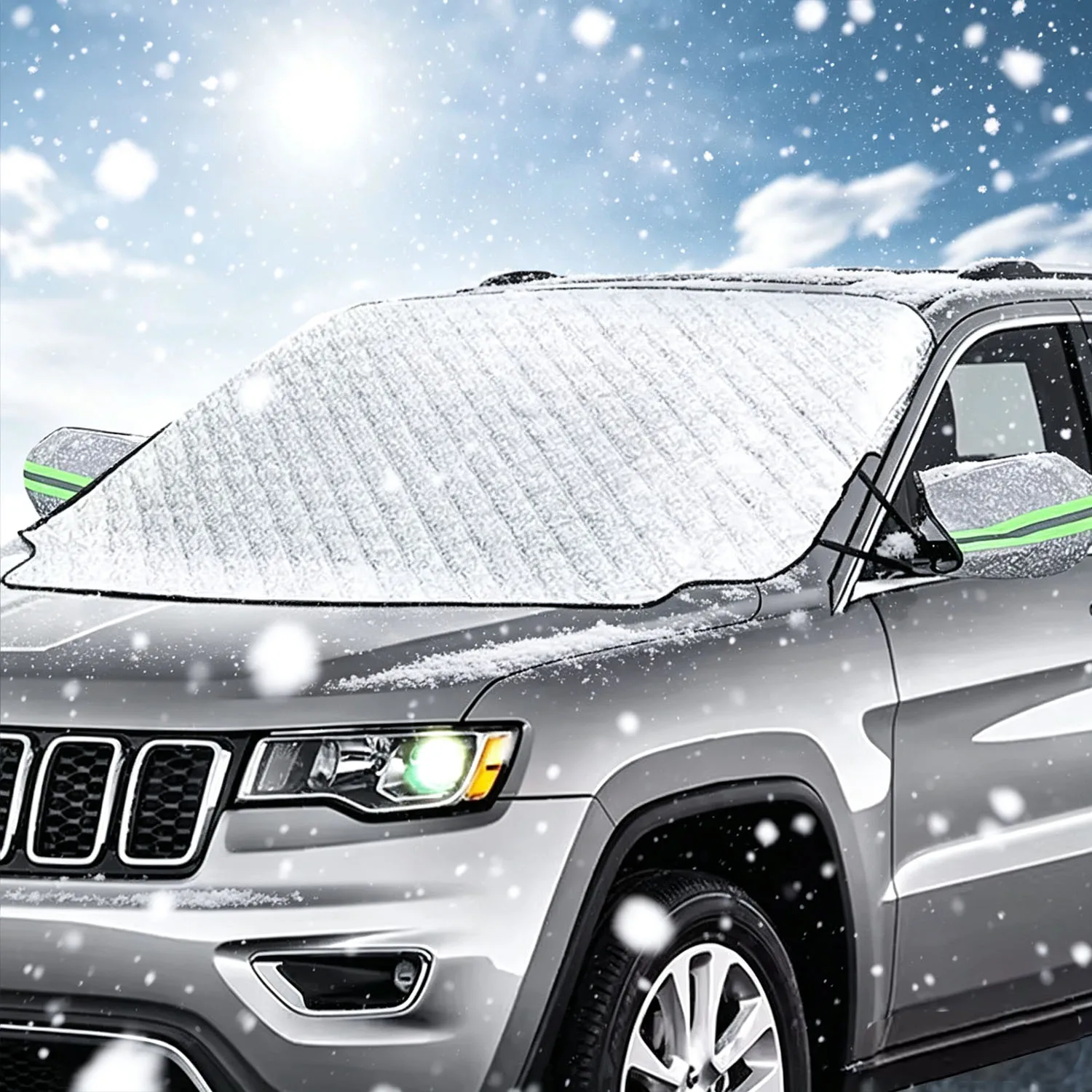 Car Windshield Snow Sun Shade Waterproof Protector Front Windscreen Cover Summer and Winter Dual-purpose Sunshade Snow Shiled