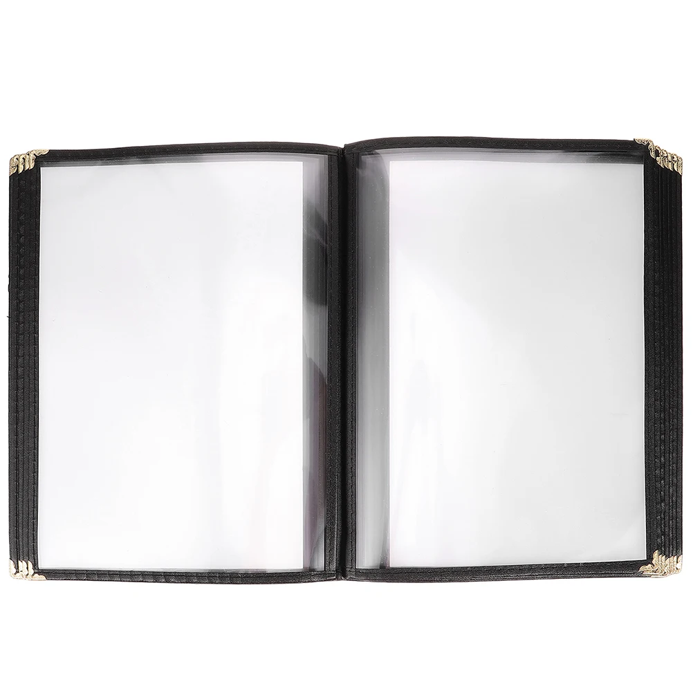 

Clear Pvc Holder Waterproof Menu Cover For Restaurant Bar Transparent Organizer Simple Design Elegant Menu Book