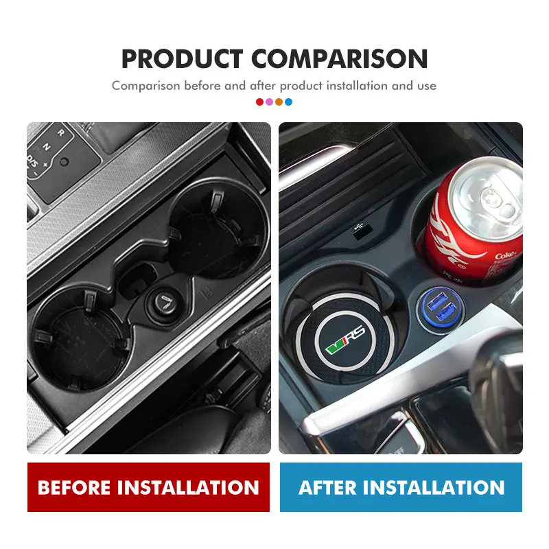 2pcs Car Cup Holder Anti Slip Insert Coasters Pad Bottle Holder For Skoda Superb Derivative Karoq Kamiq MK3 Fabia Rapid Favorit