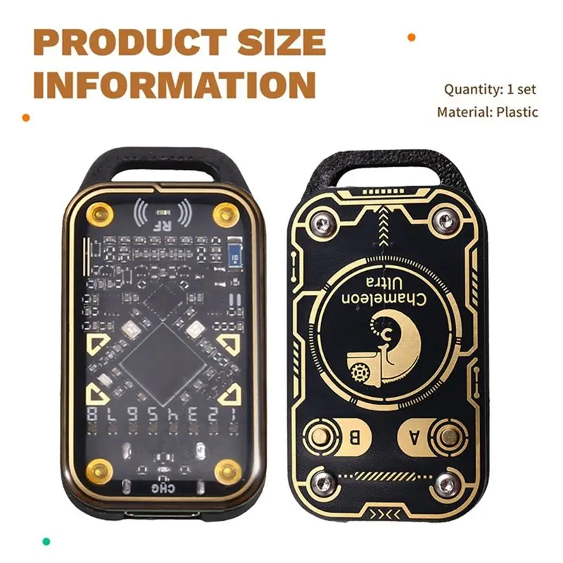 A42Z-RFID Smart Chip Reader Chameleon Ultra Smart Card Emulator NFC Duplicator ID IC Card Decode+3XCUID Keychain/Card