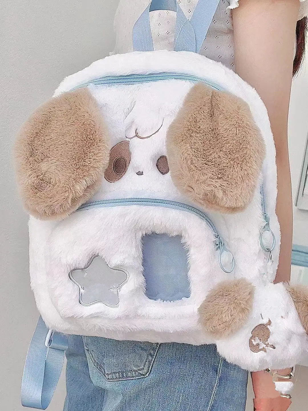 Miyagawa Cute Sweet Girls Backpack Cartoon Cute Dog Plush Backpacks Women\'s Large Capacity Shoulders Bag Kawaii Backpack