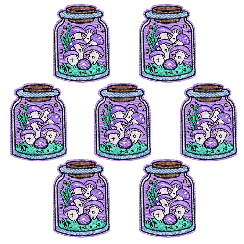 10PCS/Lot Don't Touch Fusible Patch Cartoon Animal Embroidery Patches For Clothes Phycho Iron On Patch Sewing Decoration Sticker
