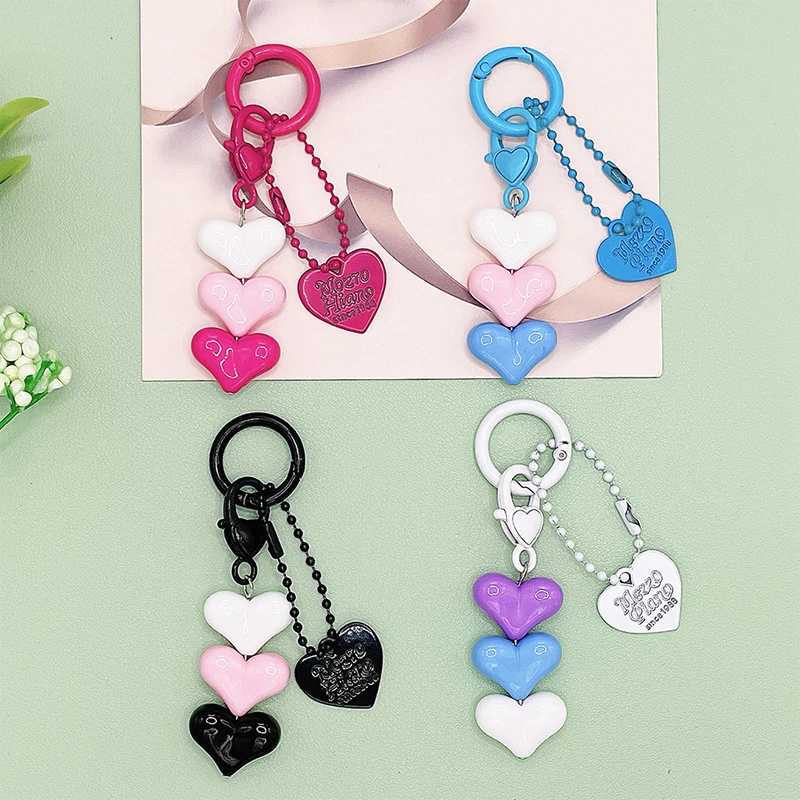 Porte-clés d'amour empilé pour fille, pendentif boîte de téléphone de sauna, accessoires de sac à dos, porte-clés de voiture mignon, cadeau de téléphone portable