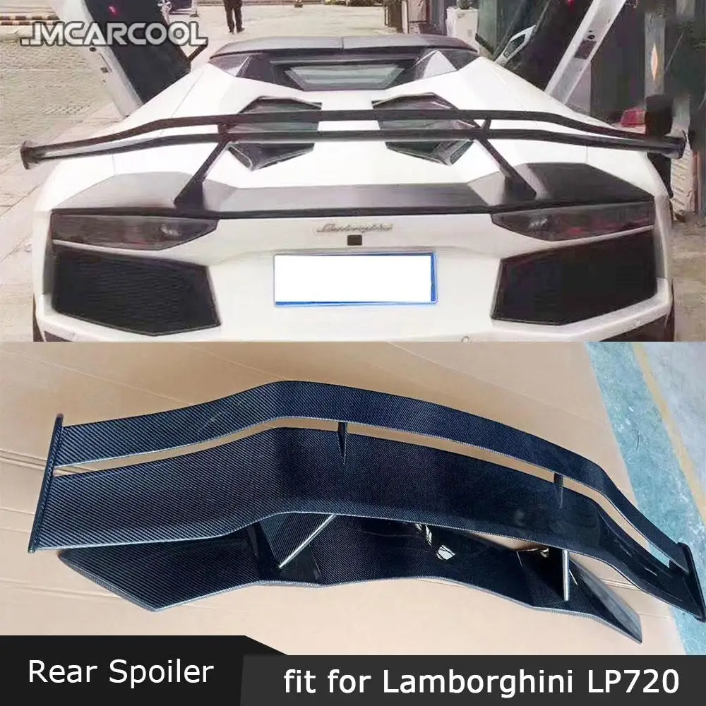 Carbon Fiber Material Rear trunk Boot Spoiler FRP Unpainted Lip Wings for Lamborghini Aventador LP700 720 2011 UP