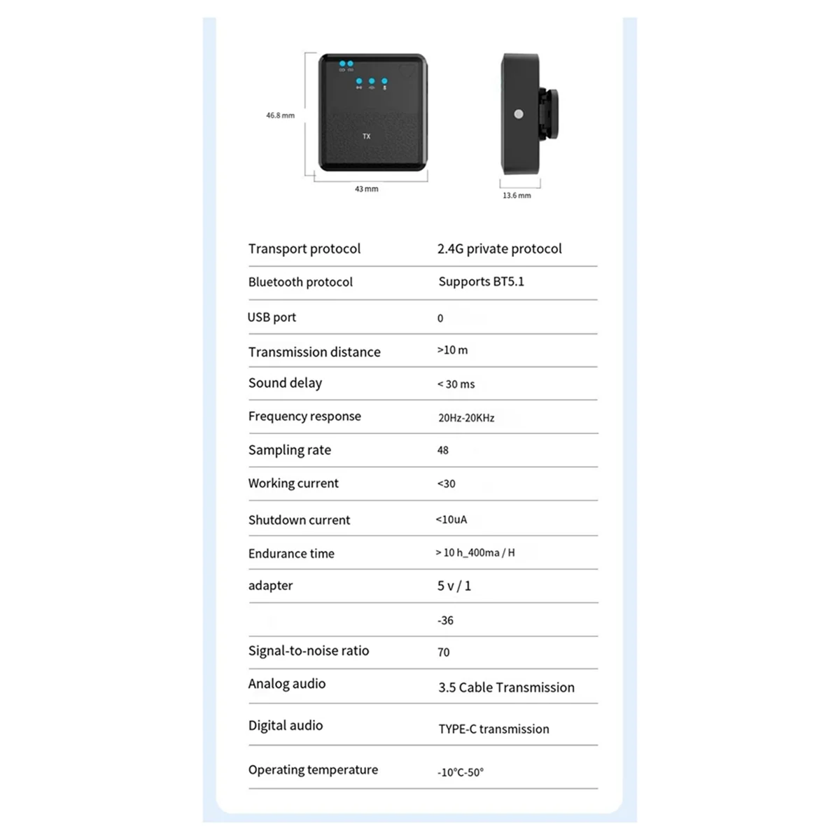 POP-lNew Microfono lavalier wireless Trasmissione in diretta Breve video Radio Microfono Riduzione del rumore Wireless