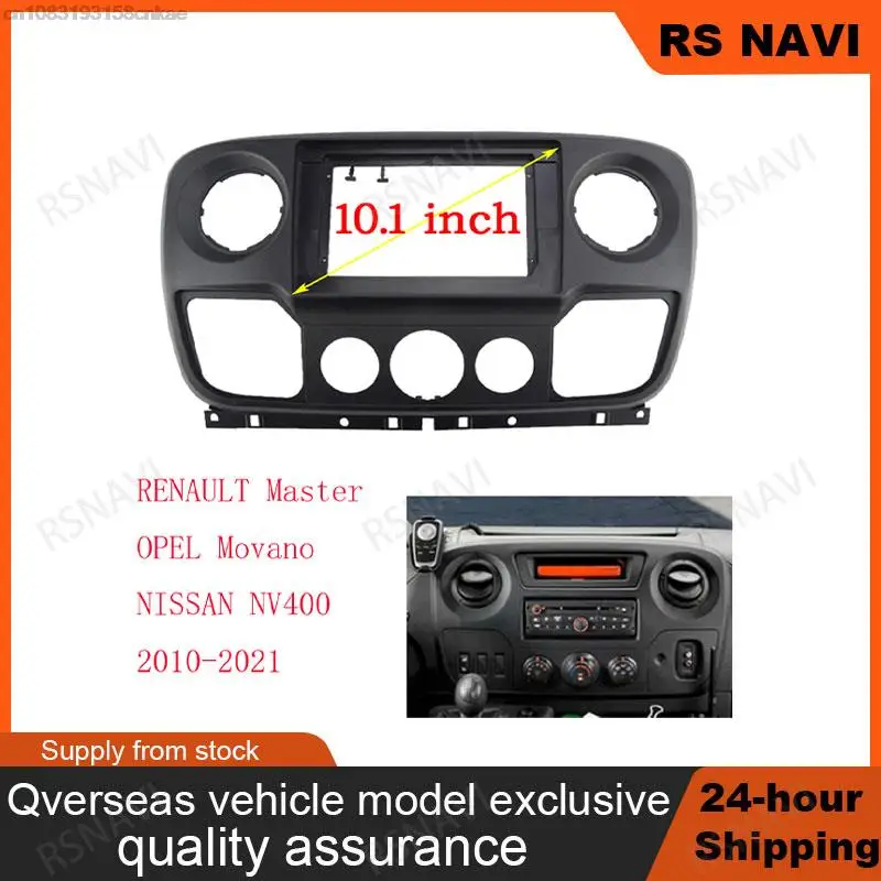 10.1 Inch Car Radio Fascia For Nissan Nv400 Renault Master Opel Movano 2010-2021 car Panel Dash Frame cable 2 Din