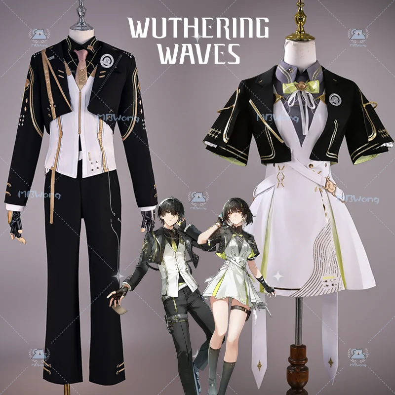 

Wuthering Waves Male Rover Cosplay Costume Perpetual Spark Uniform New Skin Outfit Necklace For Halloween Party Women Men Props