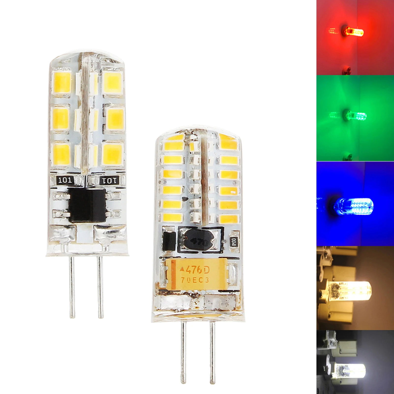 

3w 5w Mini G4 Led Light Bulbs Replacing Bi-pin Bulb Saving Lamp Red blue green Halogen Night Lighting Lamps Energy Decorative Ac