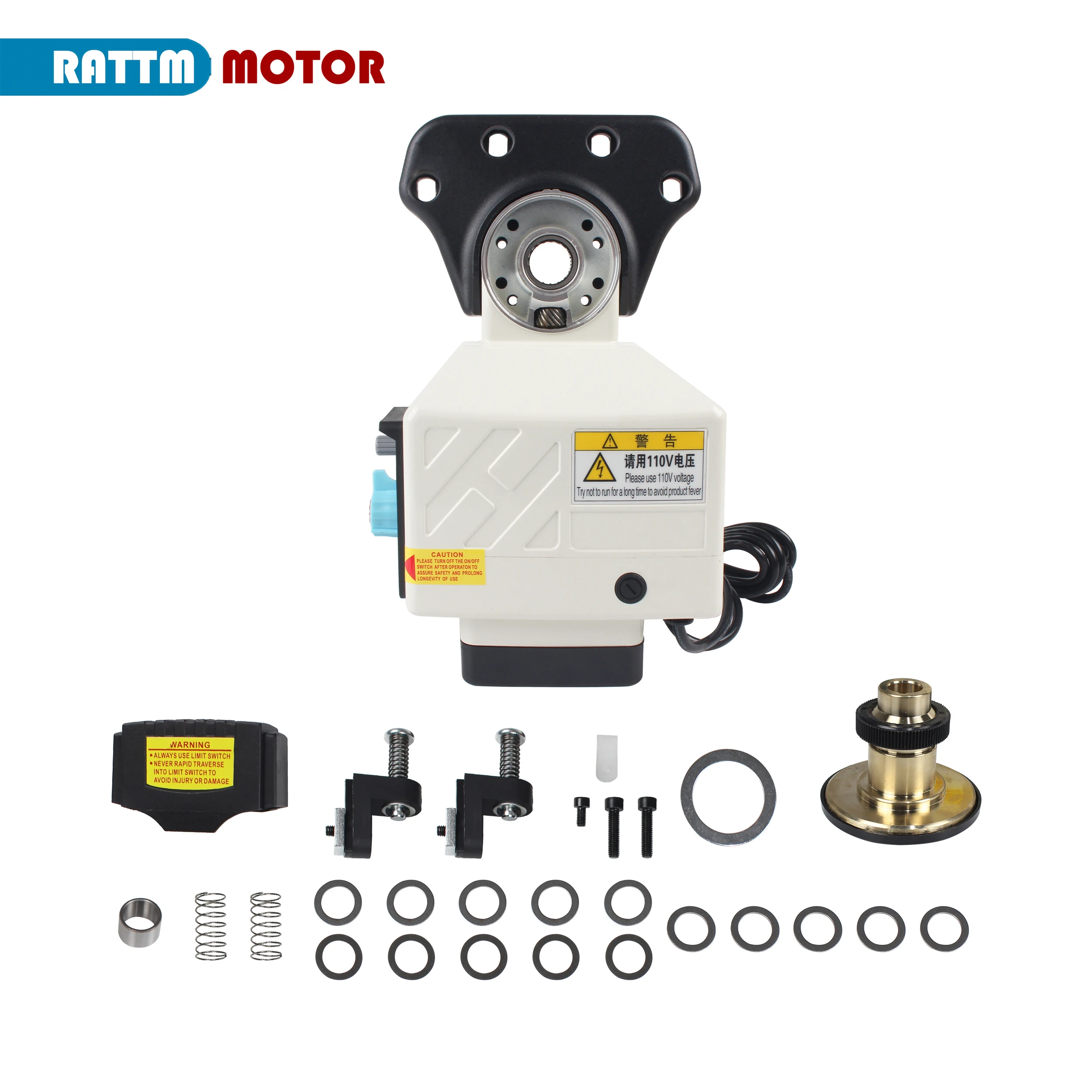 500S X Axis Power Feed Kit For Bridgeport Milling Machine 0-210RPM 450 in-lb Torque Low Noise Precise Bearing Durable