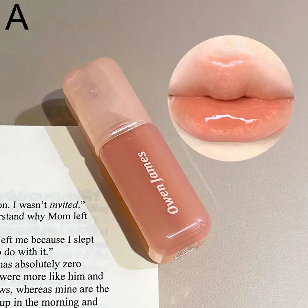 Pink Bear Water Essence Solid Lipgloss Moisturizing Mirror Lip Glaze Mirror Lip Gloss Lip Color for Women Beauty Cosmetics G0W7