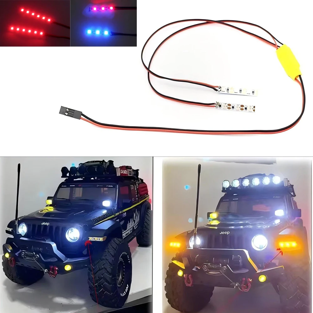 Universal RC Car LED Light Bar Flash Mode for Crawler Truck Tractor  Waterproof & Shockproof Engineering Lighting Upgraded Parts