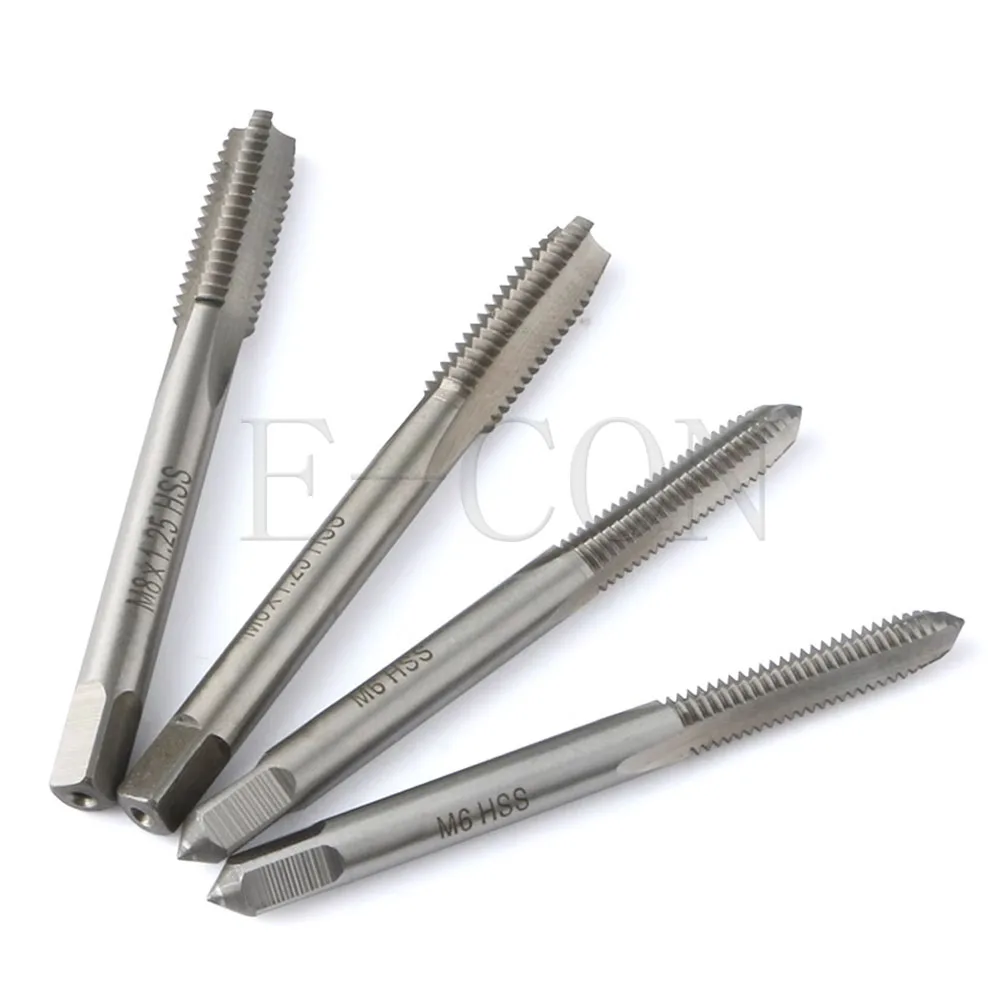 

M2 to M8 Industrial HSS Metric Machine Screw Thread Plug Tap Drill Right Hand Thread Straight Groove Tap