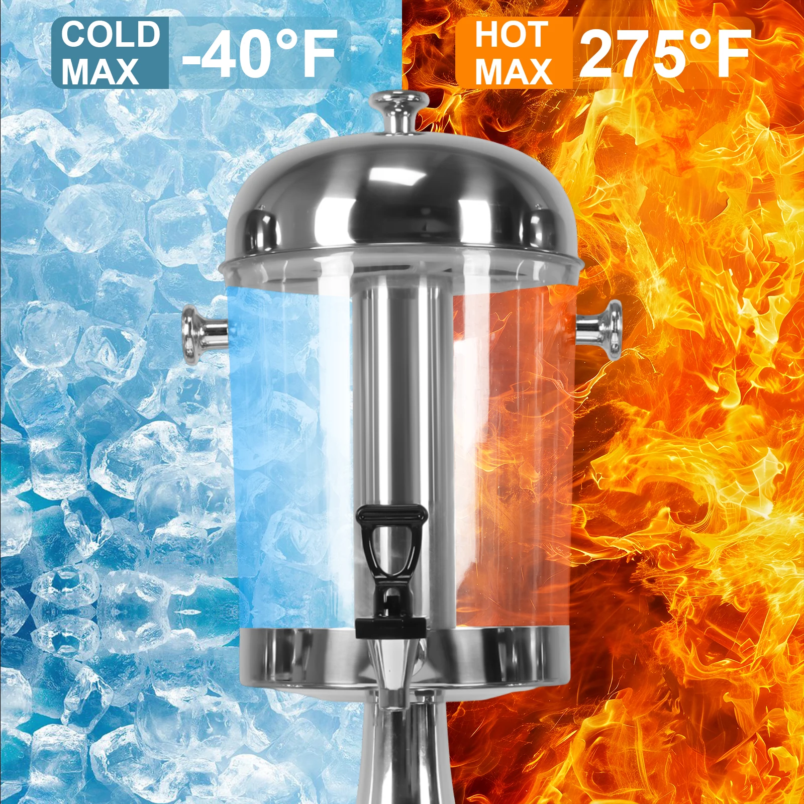 

24L Stainless Steel Beverage Container 3-Head Commercial Beverage Dispenser Restaurant Juice Machine for Home Parties Restaurant