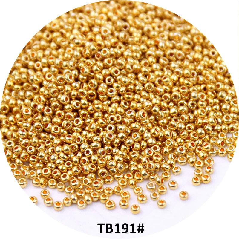 Golden 15/0 Japanese Seedbeads 1.5mm Uniform Metallic Bronze Round Spacer Glass Beads For DIY Jewelry Making Garments Accessory