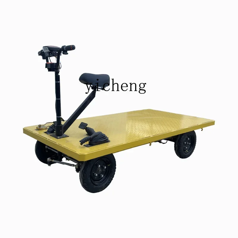 

ZF электрический четырехколесный плоский грузовик для хранения вещей, четырехколесный грузовик для ручного толкания и вытягивания товаров