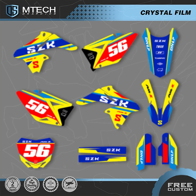 

DSMTECH Custom Motorcycle Graphics Background Decal for SUZUKI 2010 2011 2012 2013 2014-2018 RMZ250 Decals Stickers Kits 010