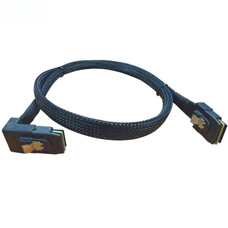 Mini Sas SFF-8087 Pair SFF-8087 90 Degrees Built-in Server 12G High-speed Cable 300V Voltage Rated 500MΩ Insulation Resistance