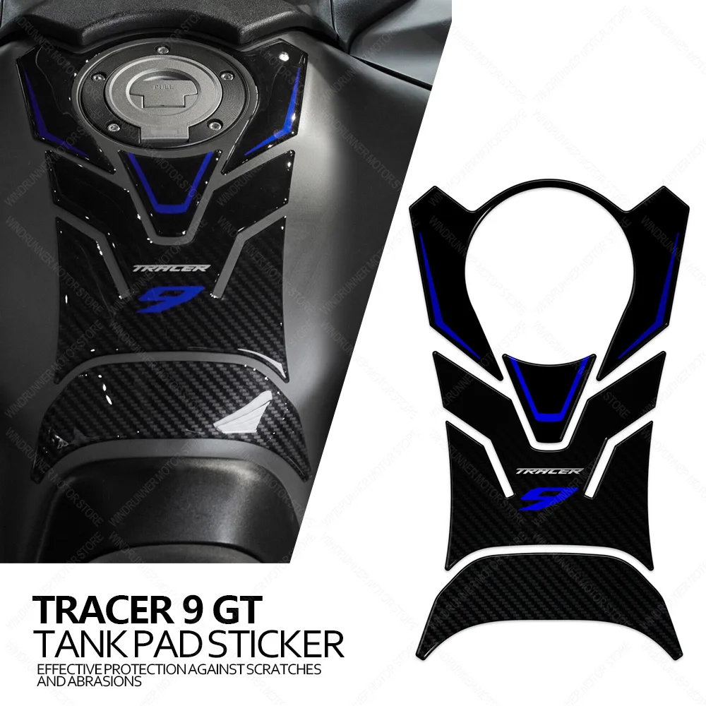 Motorcycle Accessories Waterproof Protective Tank Pad Sticker 3D Epoxy Resin Protective Sticker For Tracer 9 GT + 2021 2023