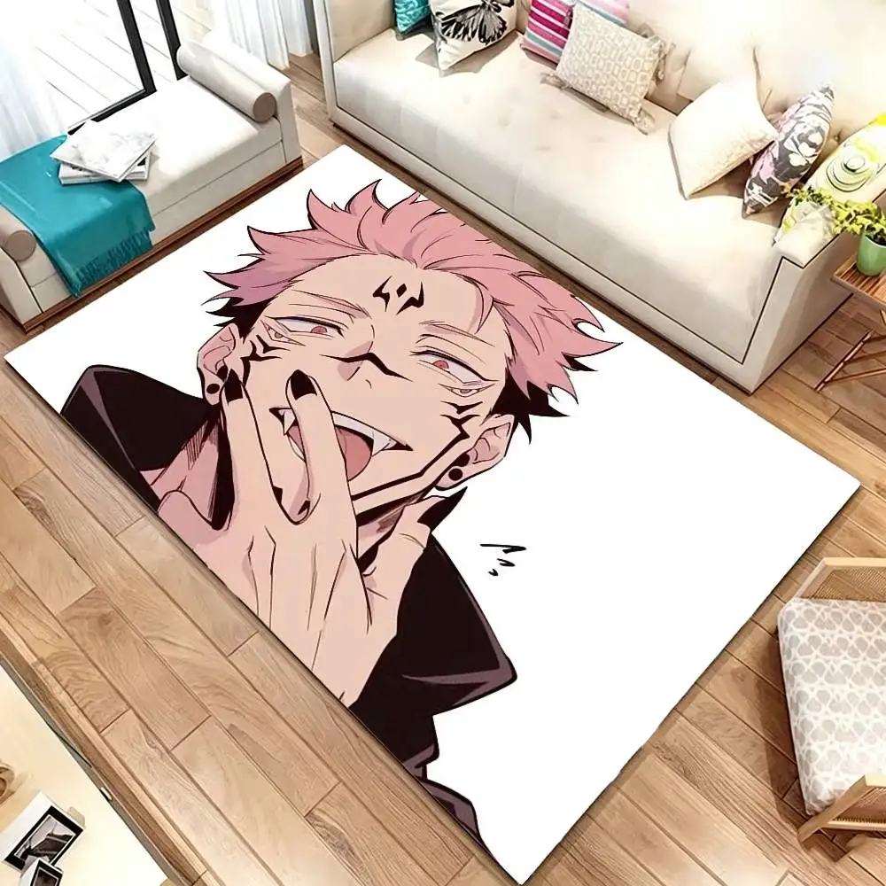 J-Jujutsu Kaisen RR-yomen Sukuna Floor Mat Bathroom Absorbent Mat Rugs Simple Door Dirt-resistant Mat Home Kitchen Mat