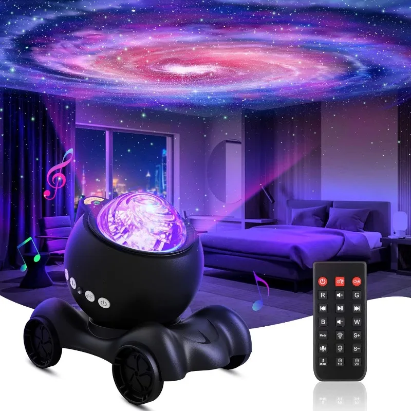 Galaxy Projector, Star Aurora Projector Built-in Bluetooth Speaker, Night Light for Kids Adults