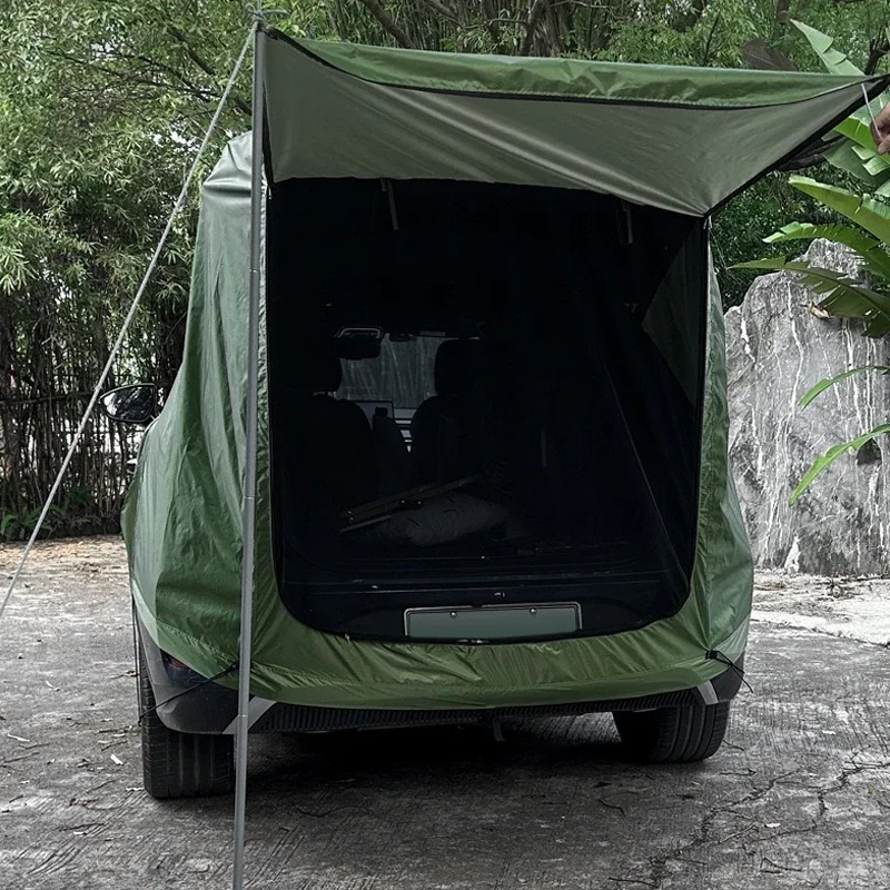 سيارة المضادة للأشعة فوق البنفسجية في الهواء الطلق الخلفية تمديد خيمة التخييم نزهة الخلفية خيمة المظلة السيارات أشعة الشمس واقية المطر لملحقات SUV #4