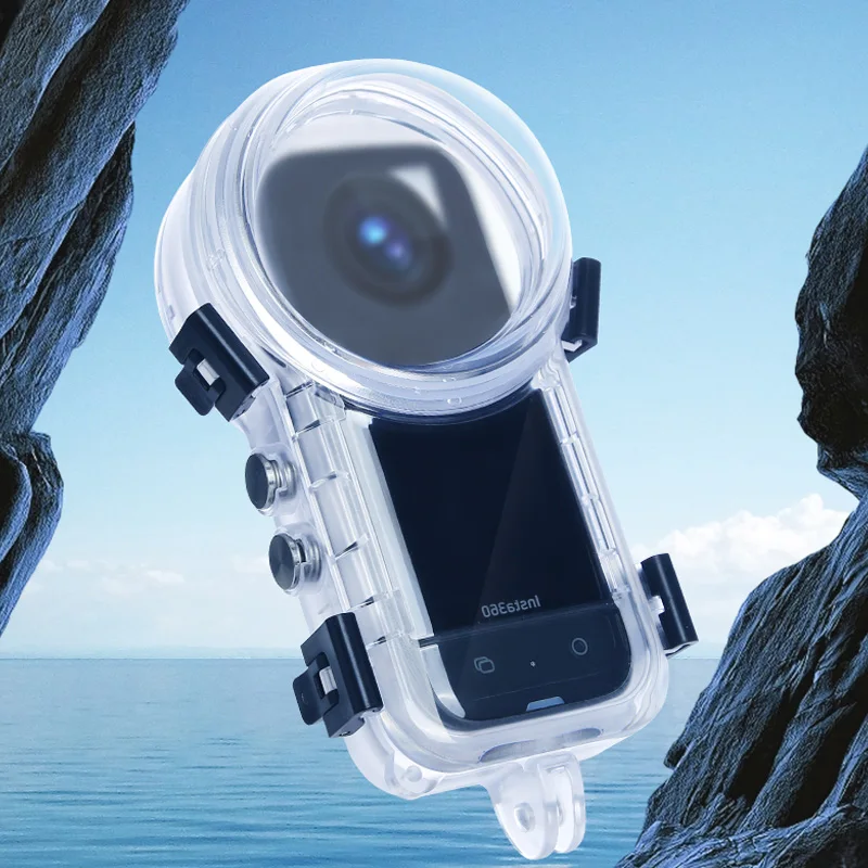 Funda de buceo Invisible subacuática para Insta360 X4, accesorios de carcasa impermeables para Cámara de Acción panorámica de 360 °, 50m