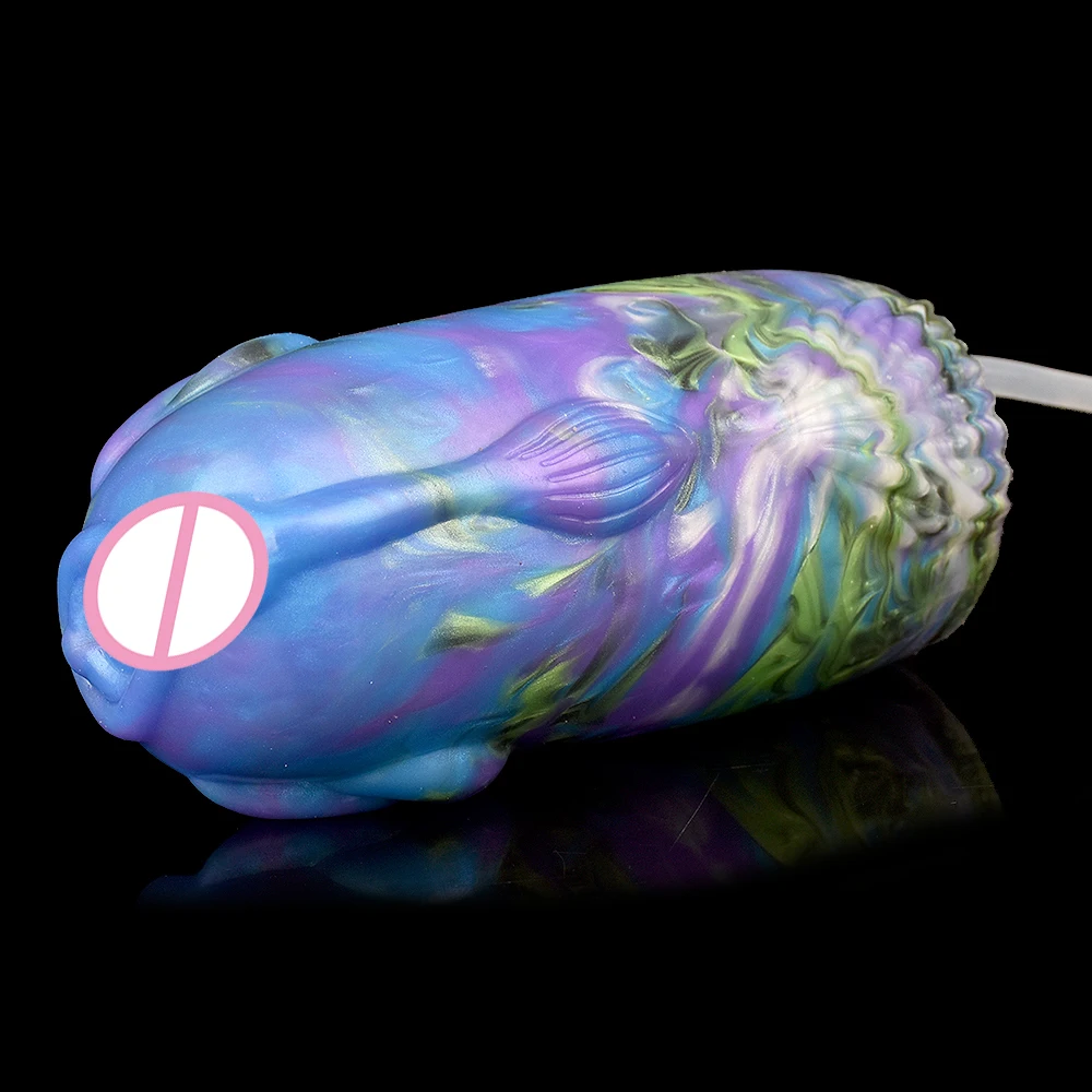 GEEBA Silicone Soft Squirting Masturbation Cup Realistic Vagina Sex Toy For Adult18+ Pocket Pussy Ejaculating Male Masturbator