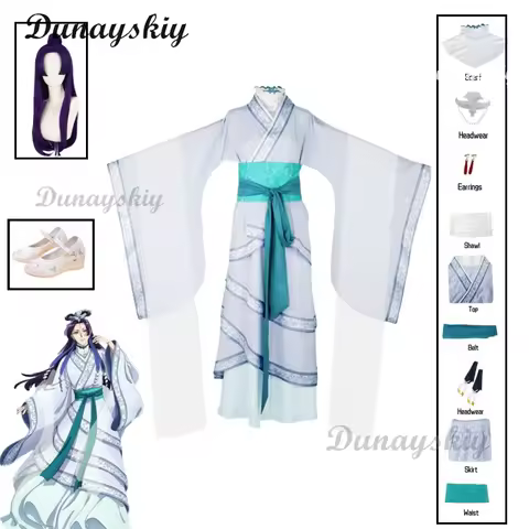 Anime The Apothecary Diaries Jinshi Dress White Suit Cosplay Costume Wig Headwear Earrings Kusuriya No Hitorigoto Maomao Women