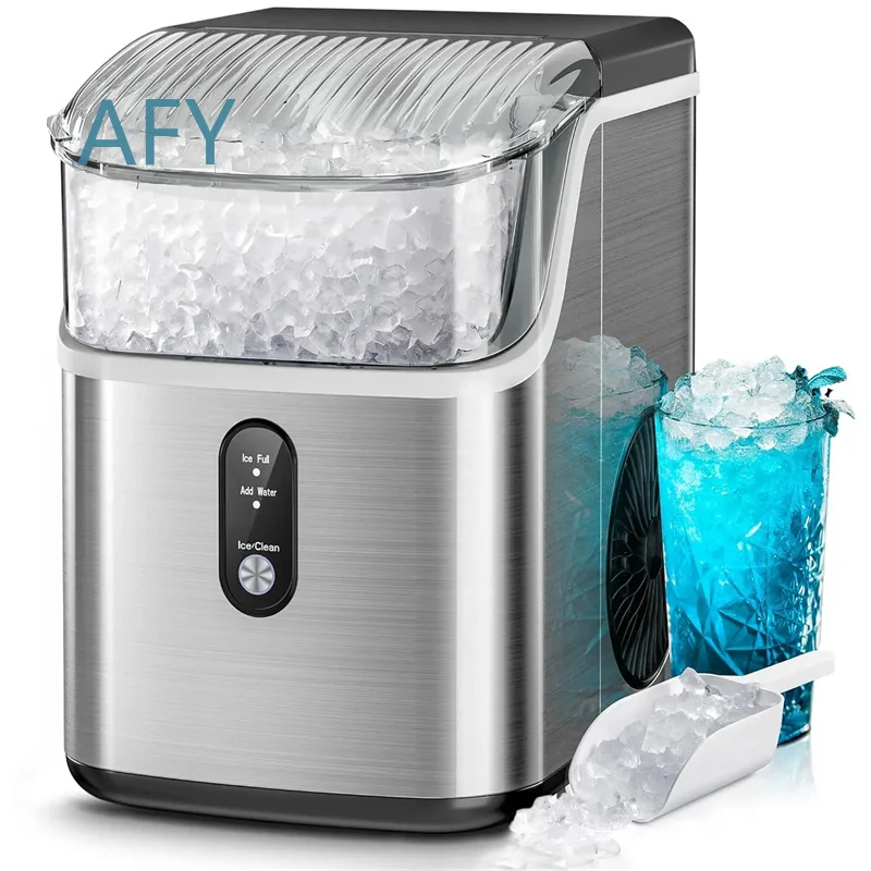 Ice Maker Machine for Crushed Ice One Click Operation Self Cleaning Countertop Ice Maker for Home Kitchen Bar Office Portable