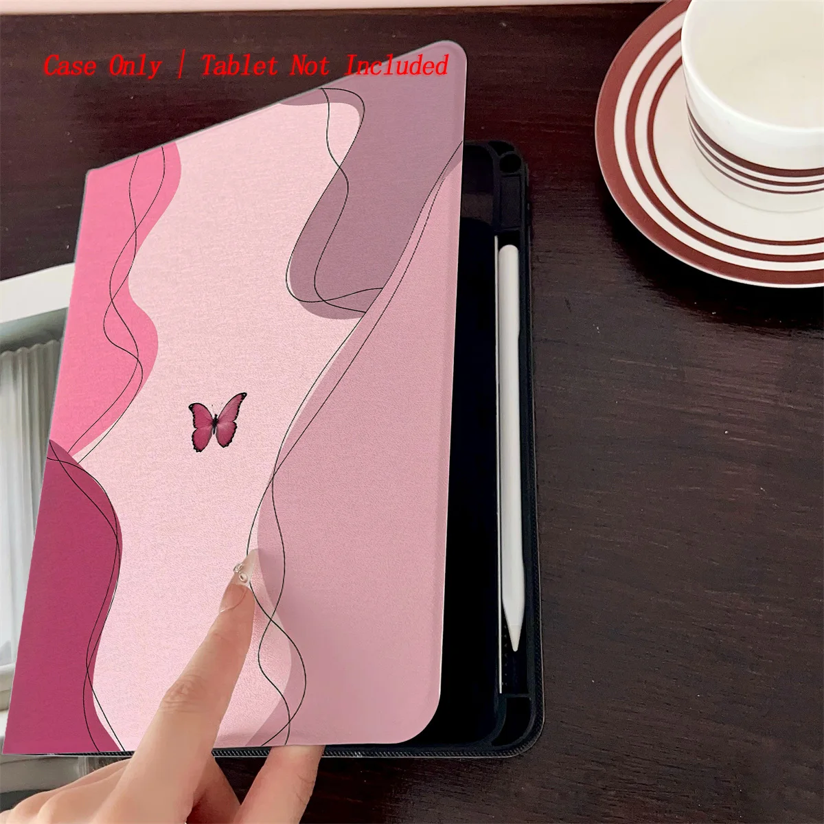 

Colorful Tiny Butterflies & Four-Color Design iPad Case for Pro 11 3rd/4th Gen Air 2 9.7 Mini 4 Anti-Yellowing Cover