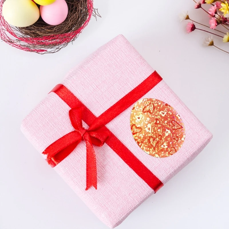 ギフトラッピングステッカー 素敵なイースターエッグステッカー 漫画の形のイースターステッカー