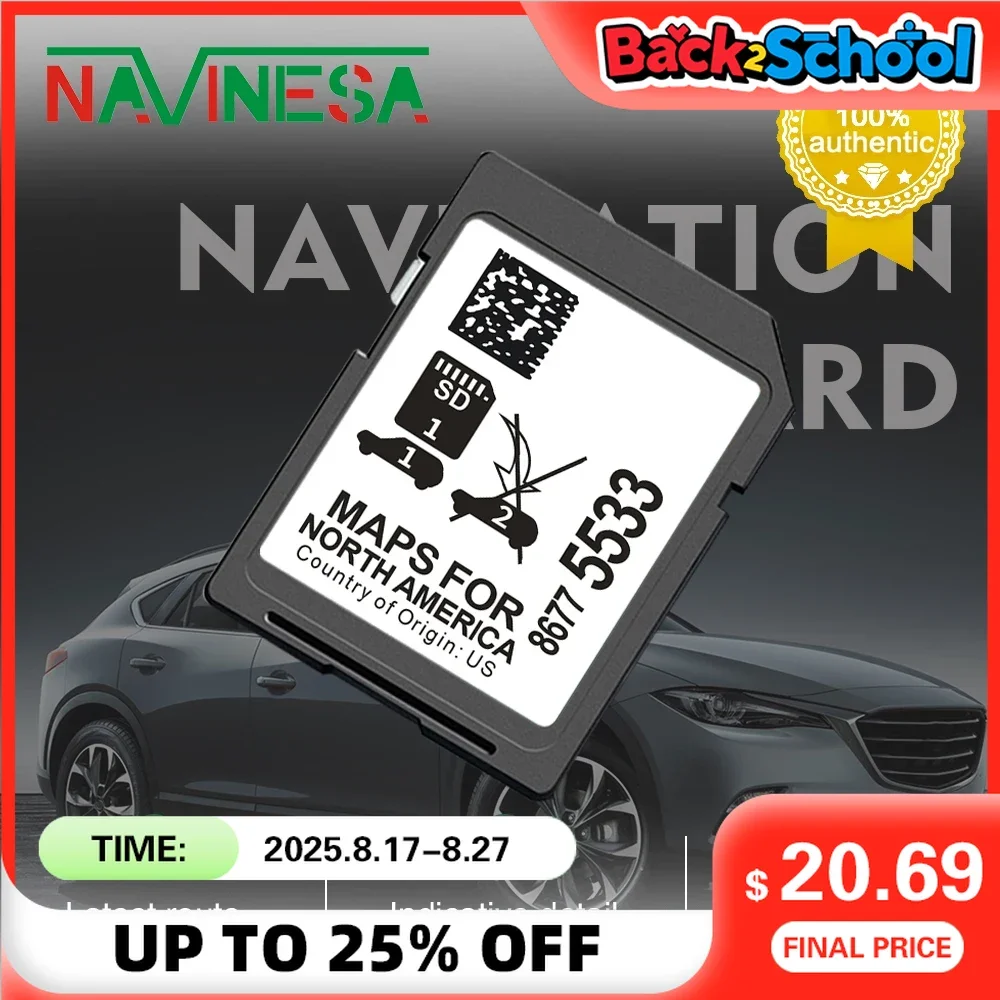 

for Cadillac Chevrolet GMC Vehicle 2023 GPS Newest Version Navigation SD Card Update USA CAN MEX Maps for GM 8677-5533