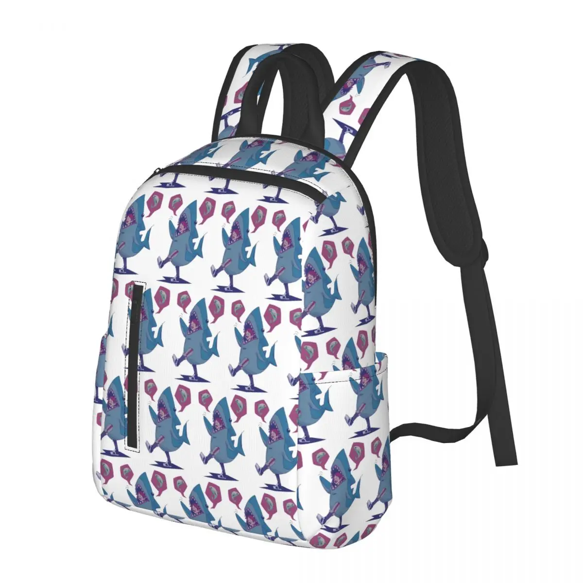 

Ebisu In Da Shark Student Backpack School Bag Hiking Travel Daypack for Boys Girls Bookbag Shoulder Bags