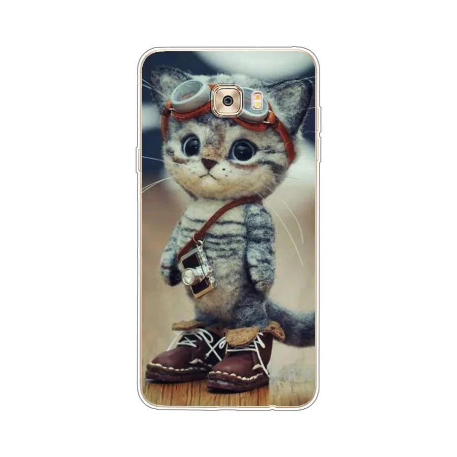 Case for Samsung Galaxy c5 C7 Pro Case Soft Silicone TPU phone Back full protecive cartoon Cover Case Capa coque shell