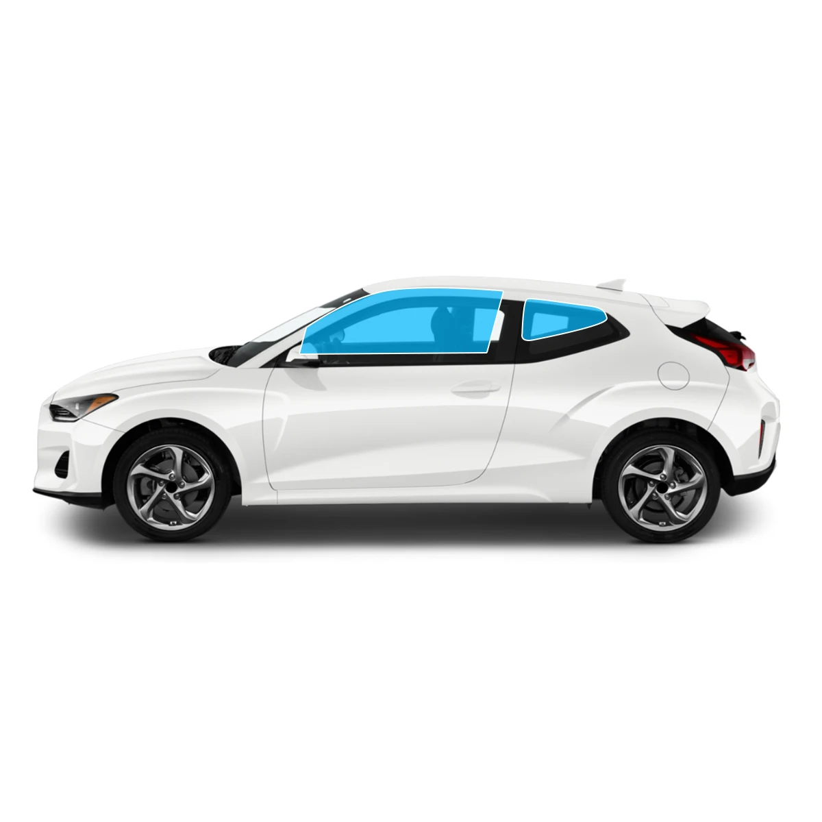 precut Removable Window Tint Film For Car 96%UVR 5%-35%VLT Heat Insulation Carbon For Hyundai Veloster 3 DR HATCH 2019-2022